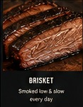 Sliced smoked brisket