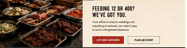 Barbecue catering spread